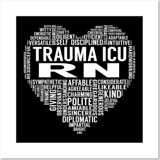 Trauma ICU RN Heart Posters and Art